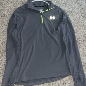 Under Armour Charcoal Performance Quarter-Zip with Lime Trim
